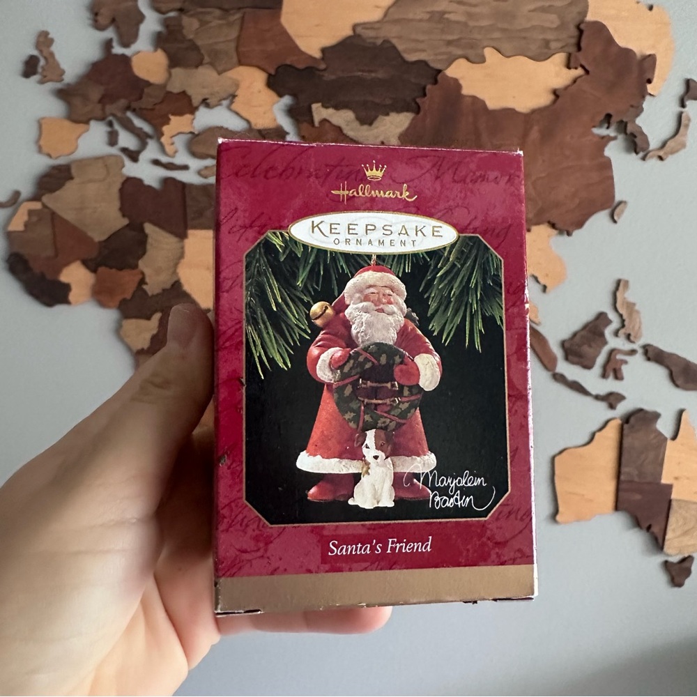HALLMARK Vintage “Santa’s Friend” Dog Collectible Ornament New in Box